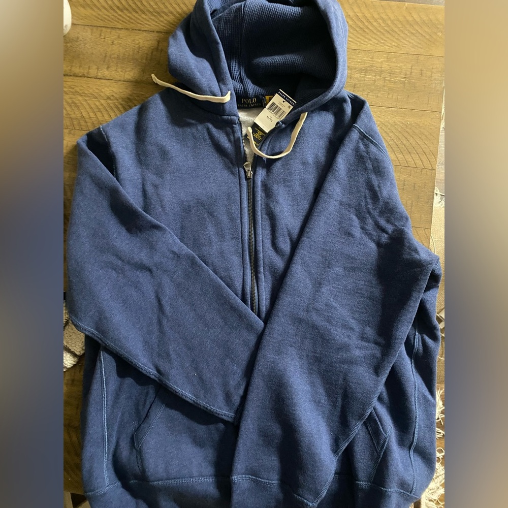 Ralph Lauren Navy Zip-Up Hoodie with tag